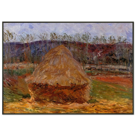 claude monet  Grainstack at Giverny Framed Art Print  - Aluminum Frame - 21x29.7 cm / 8x12"