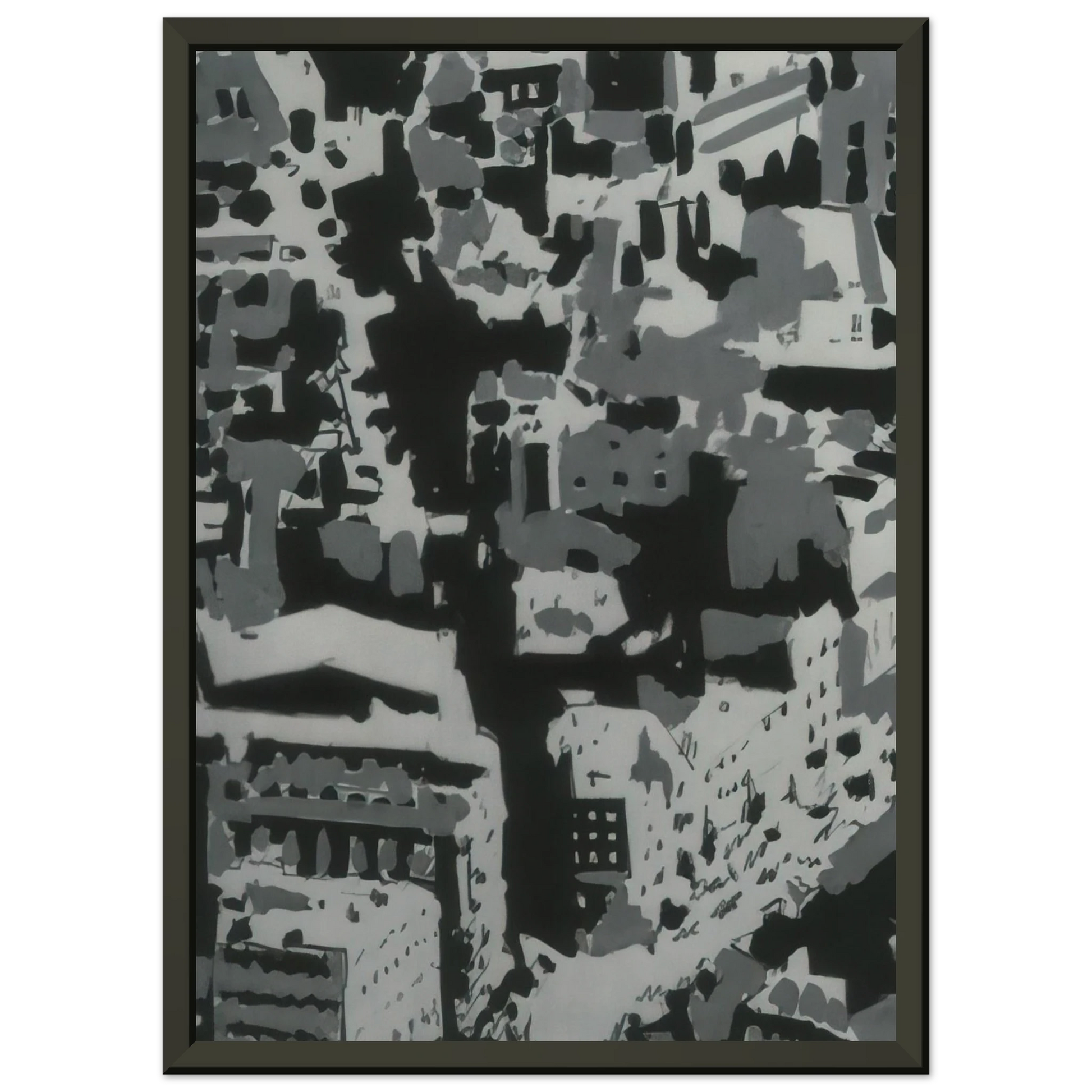Gerhard Richter  TOWNSCAPE P2 1968 Framed Art Print  - Aluminum Frame - 40x50 cm / 16x20 inches