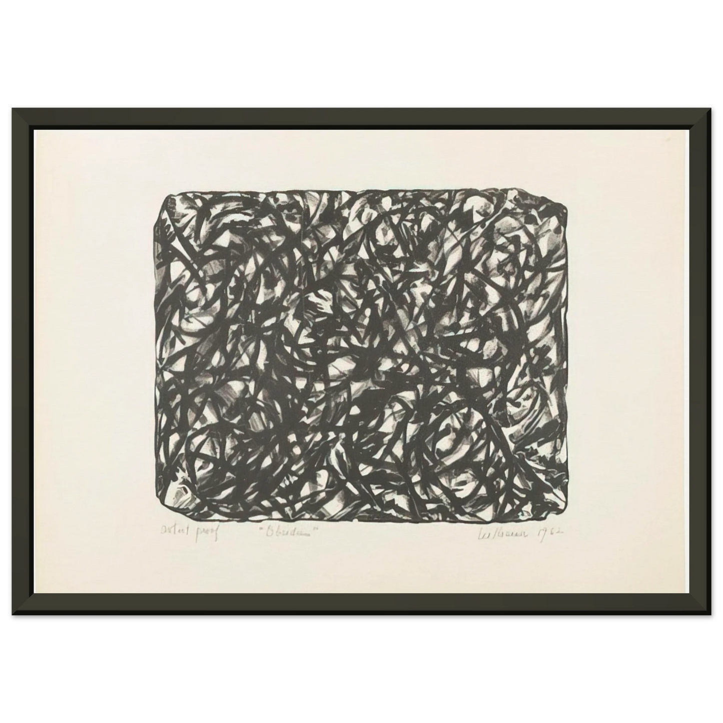 Lee Krasner  Obsidian Framed Art Print  - Aluminum Frame - 70x100 cm / 28x40 inches