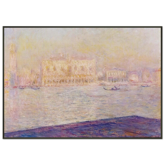 claude monet  The Doges Palace Seen from San Giorgio Maggiore 4 Framed Art Print  - Aluminum Frame - 21x29.7 cm / 8x12"