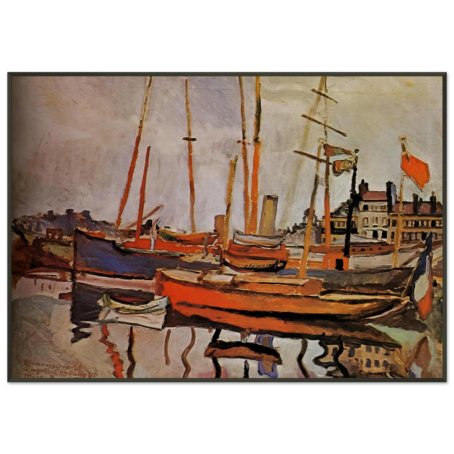 Raoul Dufy  THE PORT OF LE HAVRE 1906 Framed Art Print  - Aluminum Frame - 21x29.7 cm / 8x12"
