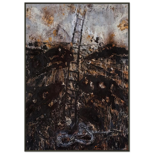 Anselm Kiefer  SERAPHIM 1984 Framed Art Print  - Aluminum Frame - 21x29.7 cm / 8x12"