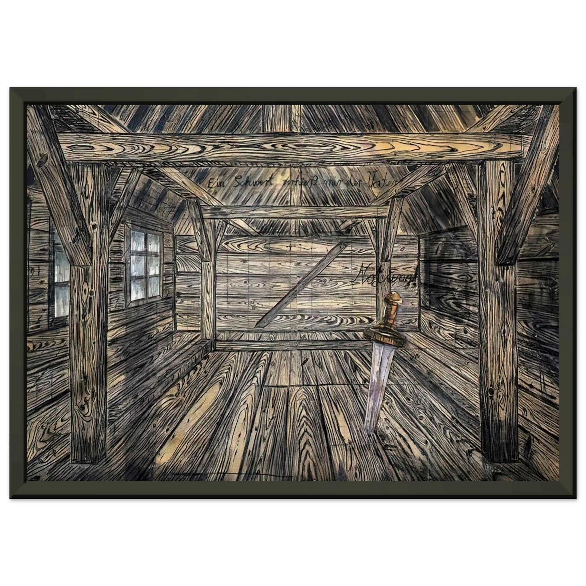 Anselm Kiefer  NOTHUNG 1973 Framed Art Print  - Aluminum Frame - 70x100 cm / 28x40 inches