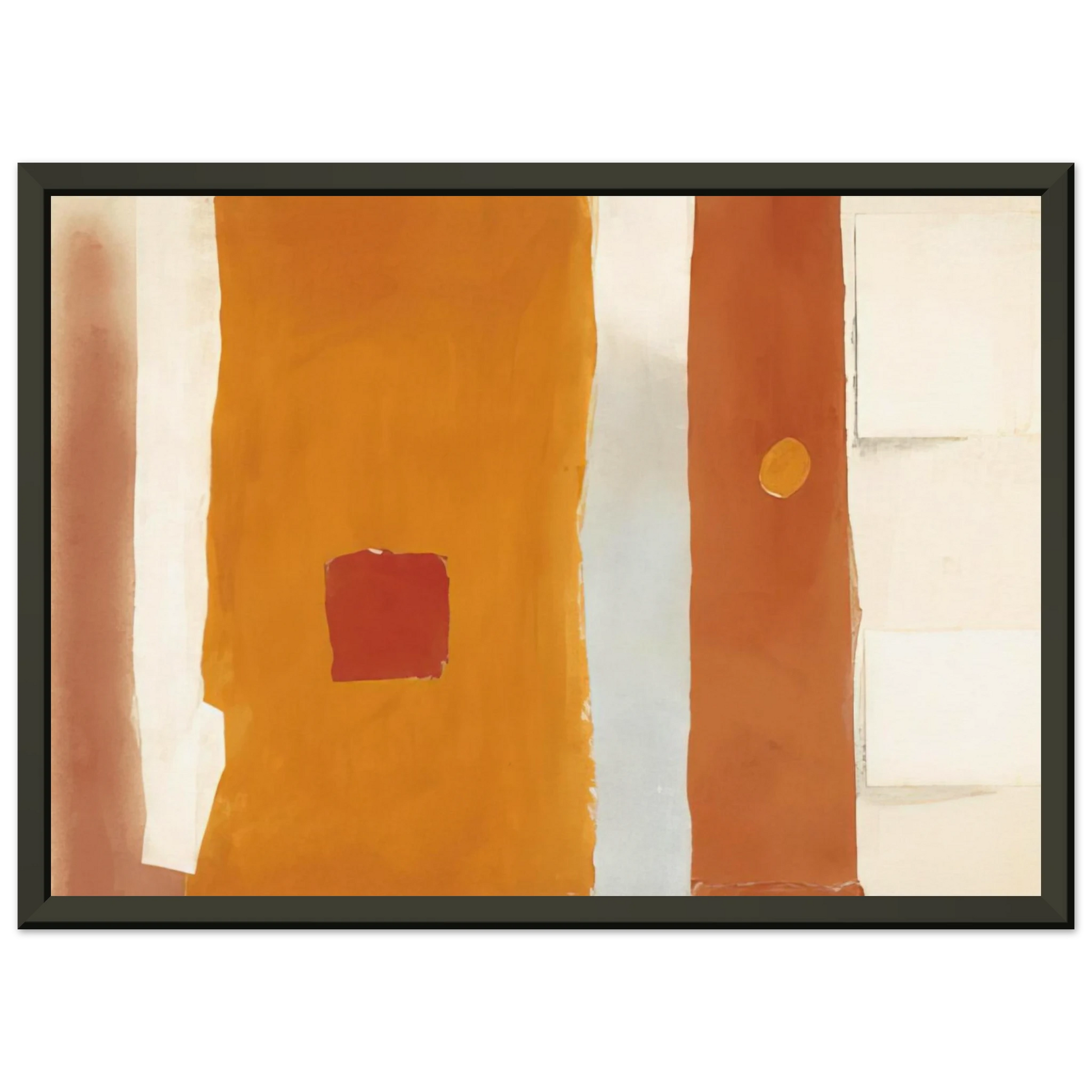 Esteban Vicente  UNTITLED 1982 Framed Art Print  - Aluminum Frame - 40x50 cm / 16x20 inches