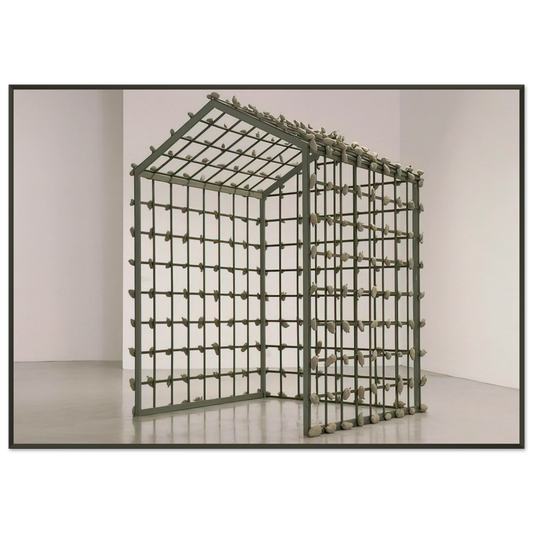 Sigmar Polke  POTATO HOUSE KARTOFFELHAUS 1967 Framed Art Print  - Aluminum Frame - 21x29.7 cm / 8x12"