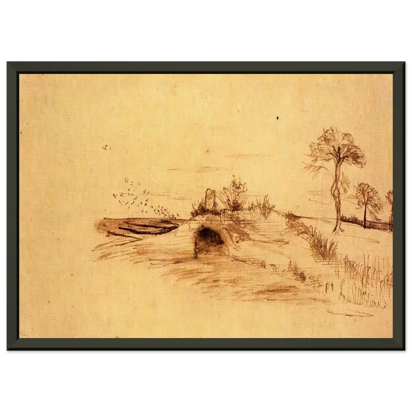 Vincent van Gogh  The Cave of Machpelah Framed Art Print  - Aluminum Frame - 60x80 cm / 24x32 inches