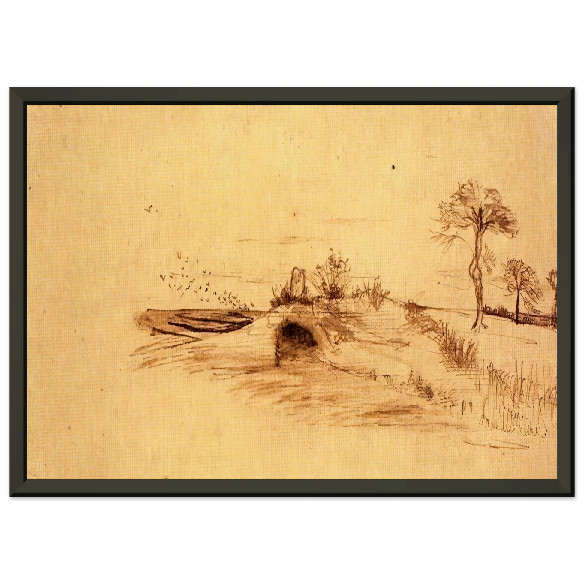 Vincent van Gogh  The Cave of Machpelah Framed Art Print  - Aluminum Frame - 60x80 cm / 24x32 inches