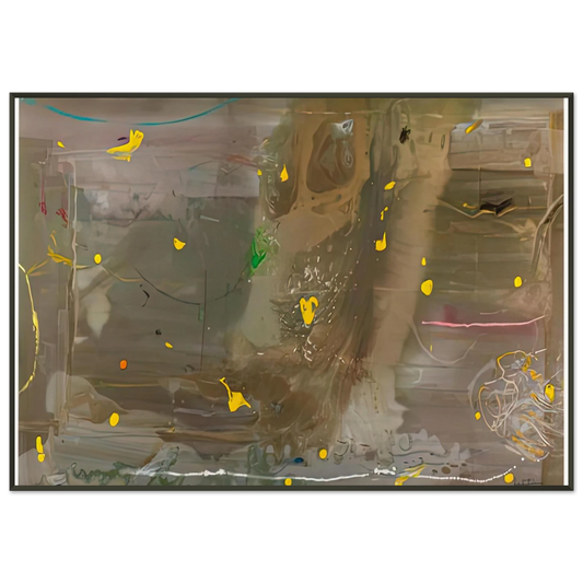 Helen Frankenthaler  Halleys Comet 1985 Framed Art Print  - Aluminum Frame - 21x29.7 cm / 8x12"