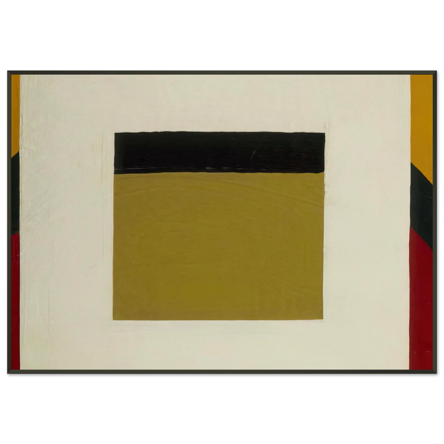 Al Held  White Square Framed Art Print  - Aluminum Frame - 21x29.7 cm / 8x12"