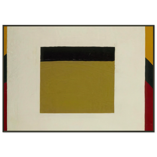 Al Held  White Square Framed Art Print  - Aluminum Frame - 21x29.7 cm / 8x12"