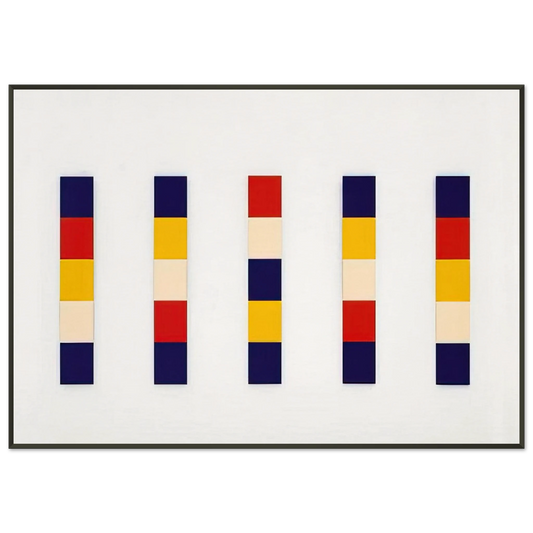 Ellsworth Kelly  Red Yellow Blue White Framed Art Print  - Aluminum Frame - 21x29.7 cm / 8x12"