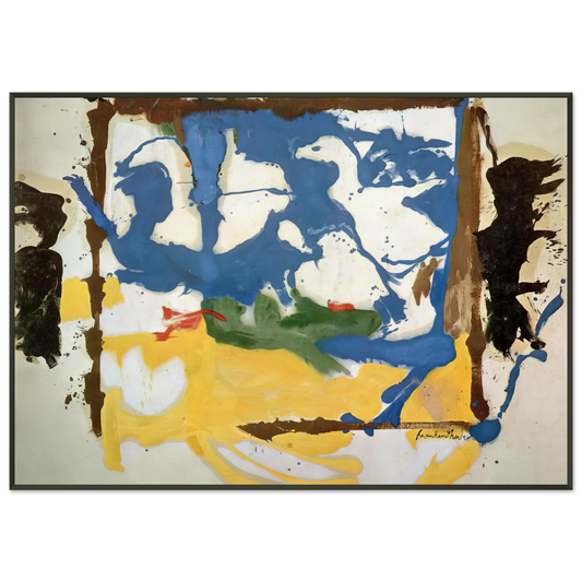 Helen Frankenthaler  Swan Lake 2  1961 Framed Art Print  - Aluminum Frame - 21x29.7 cm / 8x12"