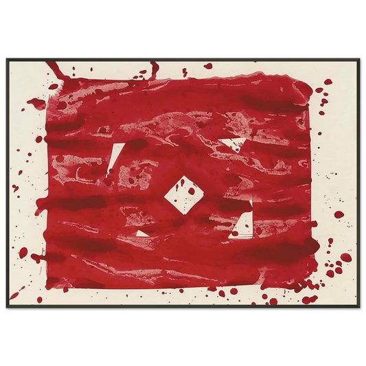 Sam Francis  Untitled  SF78235 Framed Art Print  - Aluminum Frame - 21x29.7 cm / 8x12"