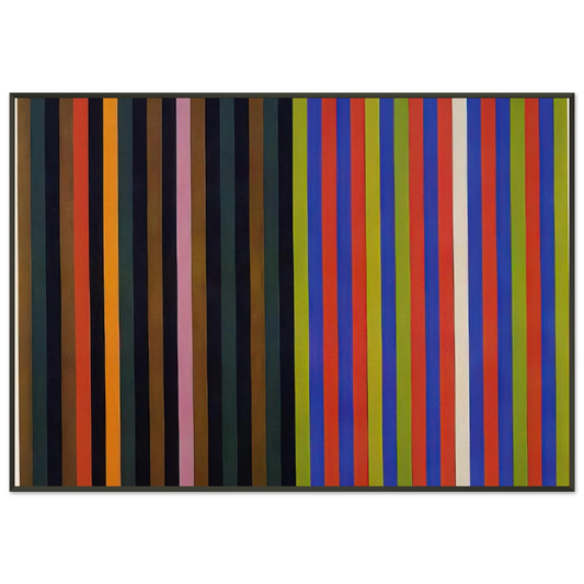 Gene Davis  Yankee Doodle  1966 Framed Art Print  - Aluminum Frame - 21x29.7 cm / 8x12"