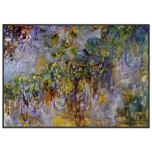 claude monet  Wisteria right half Framed Art Print  - Aluminum Frame - 21x29.7 cm / 8x12"