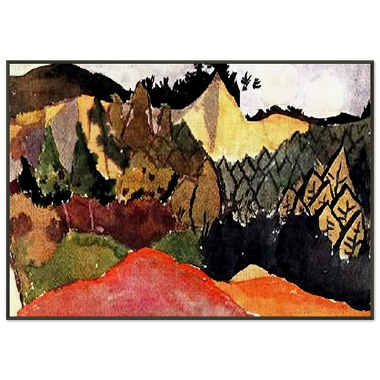 Paul Klee  IN THE QUARRY Framed Art Print  - Aluminum Frame - 21x29.7 cm / 8x12"