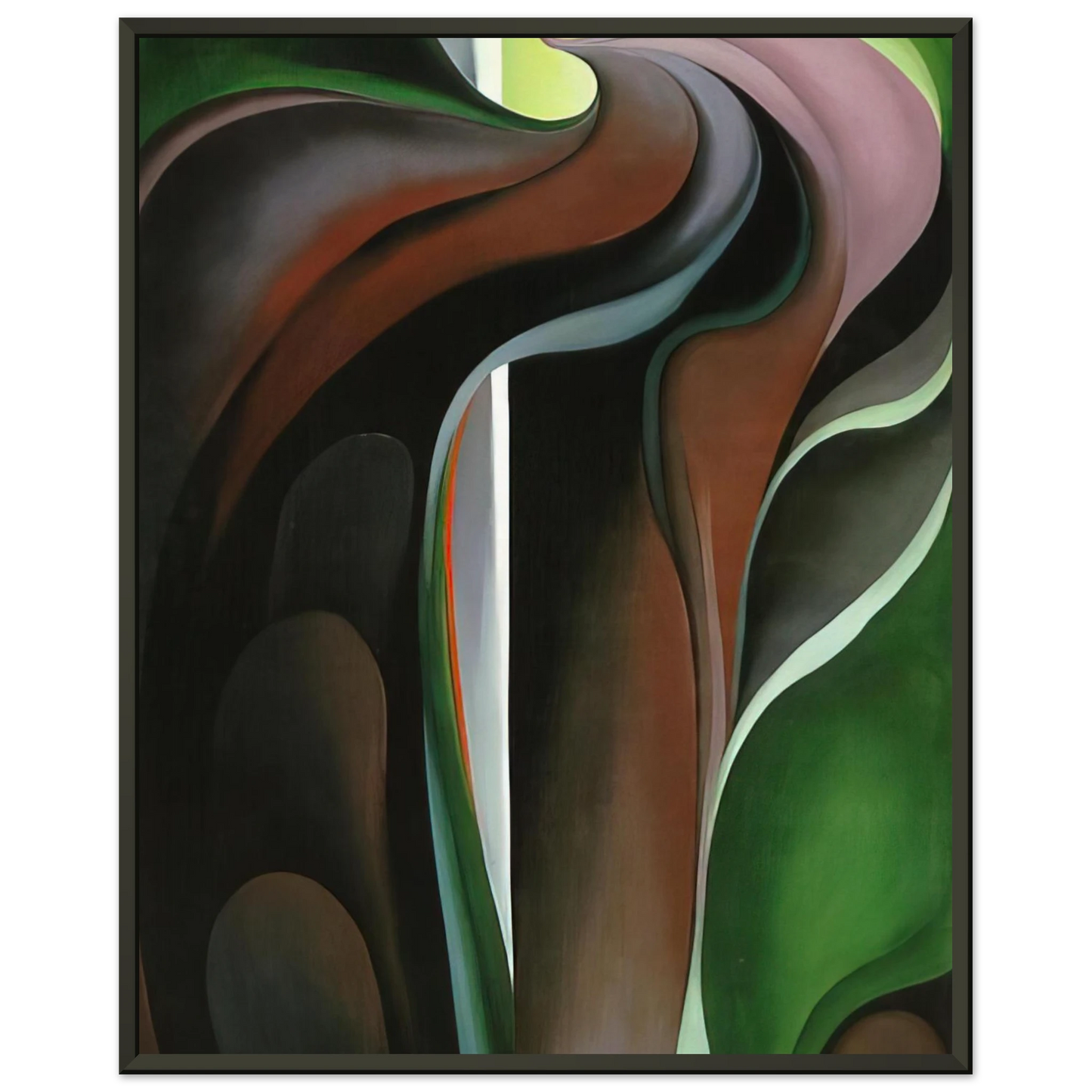 Georgia OKeeffe  JackinthePulpit V Framed Art Print  - Aluminum Frame - 40x50 cm / 16x20 inches
