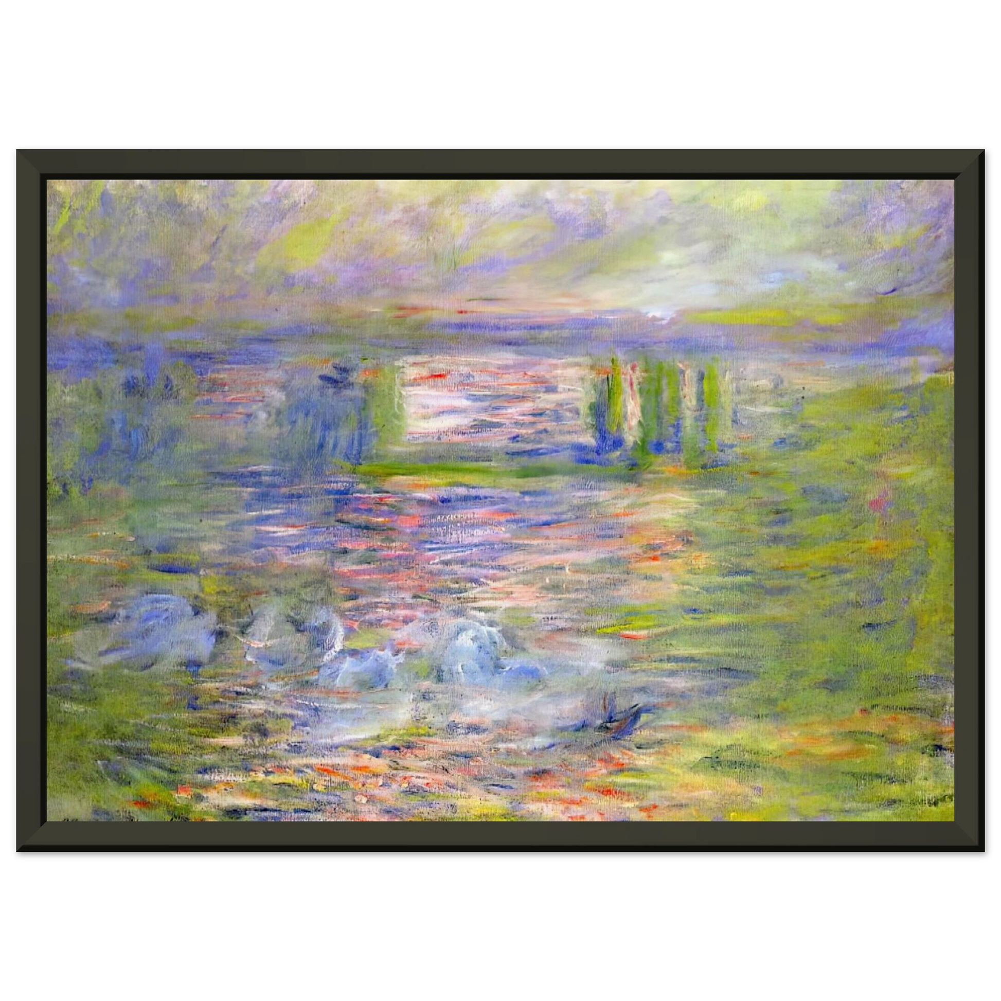 claude monet  Charing Cross Bridge 2 Framed Art Print  - Aluminum Frame - 60x80 cm / 24x32 inches