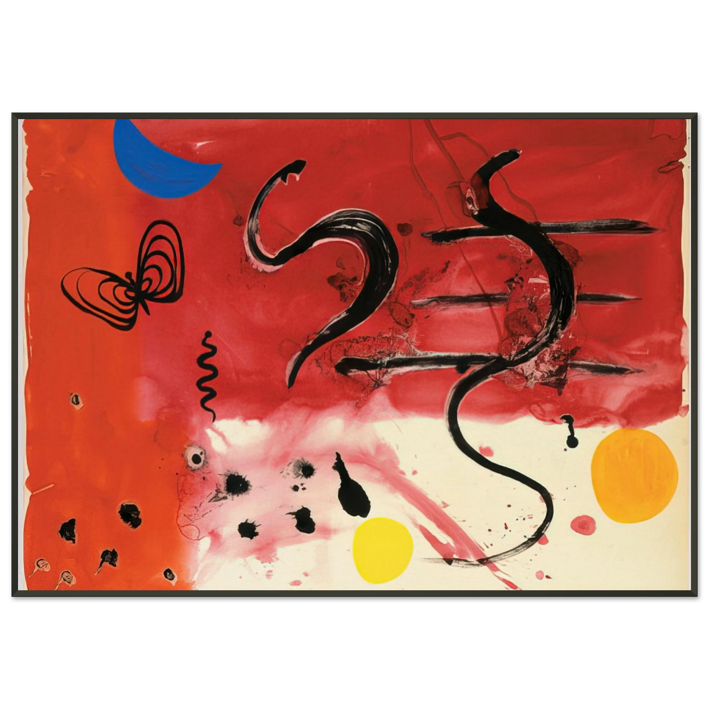 Alexander Calder  UNTITLED 1953 Framed Art Print  - Aluminum Frame - 21x29.7 cm / 8x12"