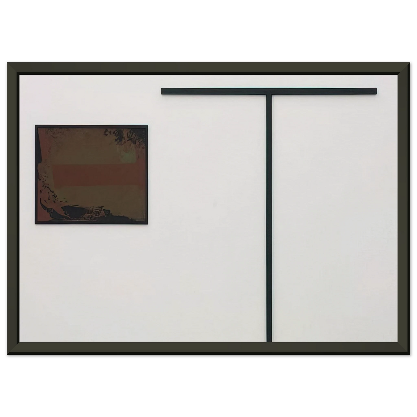 Blinky Palermo  UNTITLED T FORMIGES OBJEKT MIT GOUACHE 1972 Framed Art Print  - Aluminum Frame - 40x50 cm / 16x20 inches