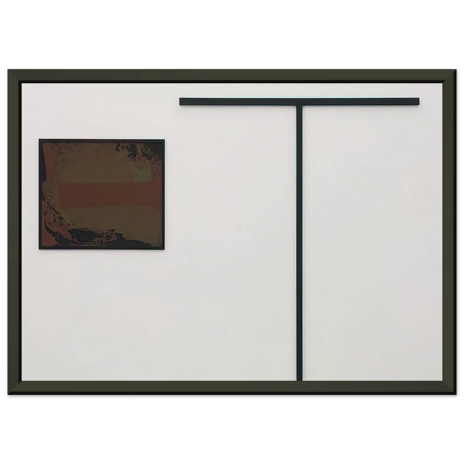Blinky Palermo  UNTITLED T FORMIGES OBJEKT MIT GOUACHE 1972 Framed Art Print  - Aluminum Frame - 40x50 cm / 16x20 inches