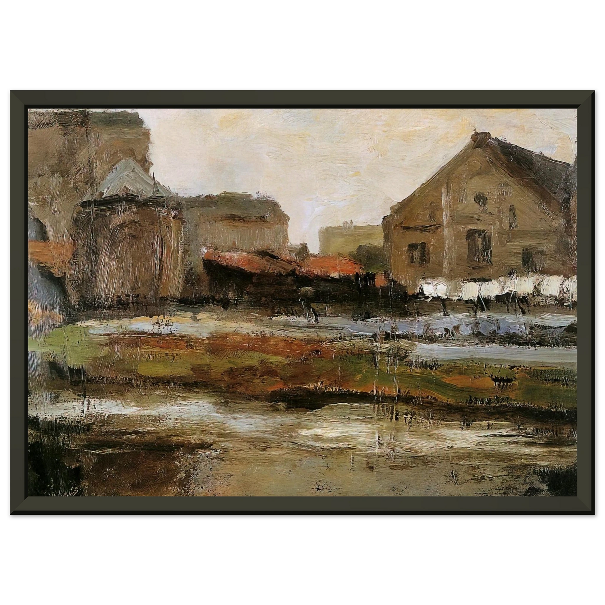 Piet Mondrian  Schinkelbuurtje Sun Framed Art Print  - Aluminum Frame - 40x50 cm / 16x20 inches