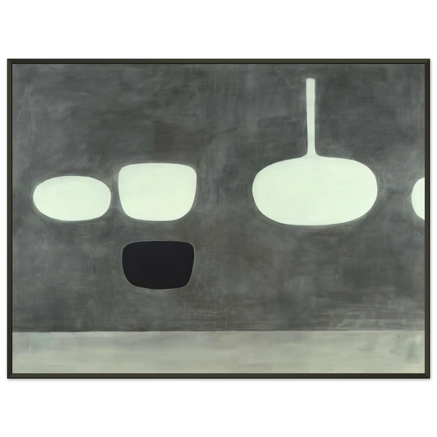 William Scott  Grey Still Life  1969 Framed Art Print  - Aluminum Frame - 70x100 cm / 28x40 inches