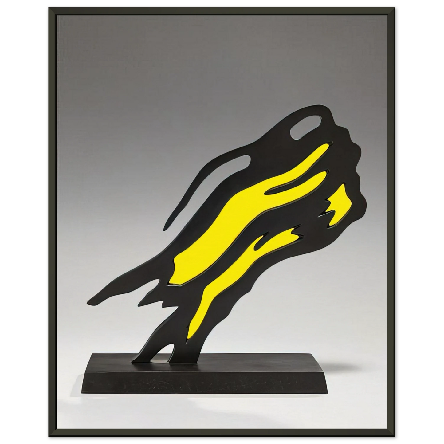 Roy Lichtenstein  WEISMAN AWARD YELLOW BRUSHSTROKE 1991 Framed Art Print  - Aluminum Frame - 40x50 cm / 16x20 inches