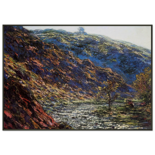 claude monet  The Old Tree Gorge of the Petite Creuse Framed Art Print  - Aluminum Frame - 21x29.7 cm / 8x12"