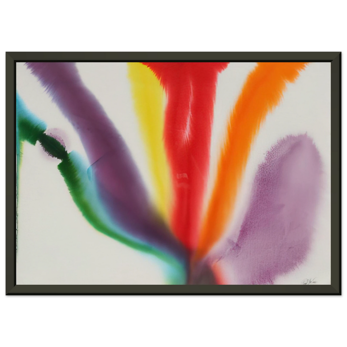 Paul Jenkins  Phenomena Compass Bearing  1979 Framed Art Print  - Aluminum Frame - 60x80 cm / 24x32 inches