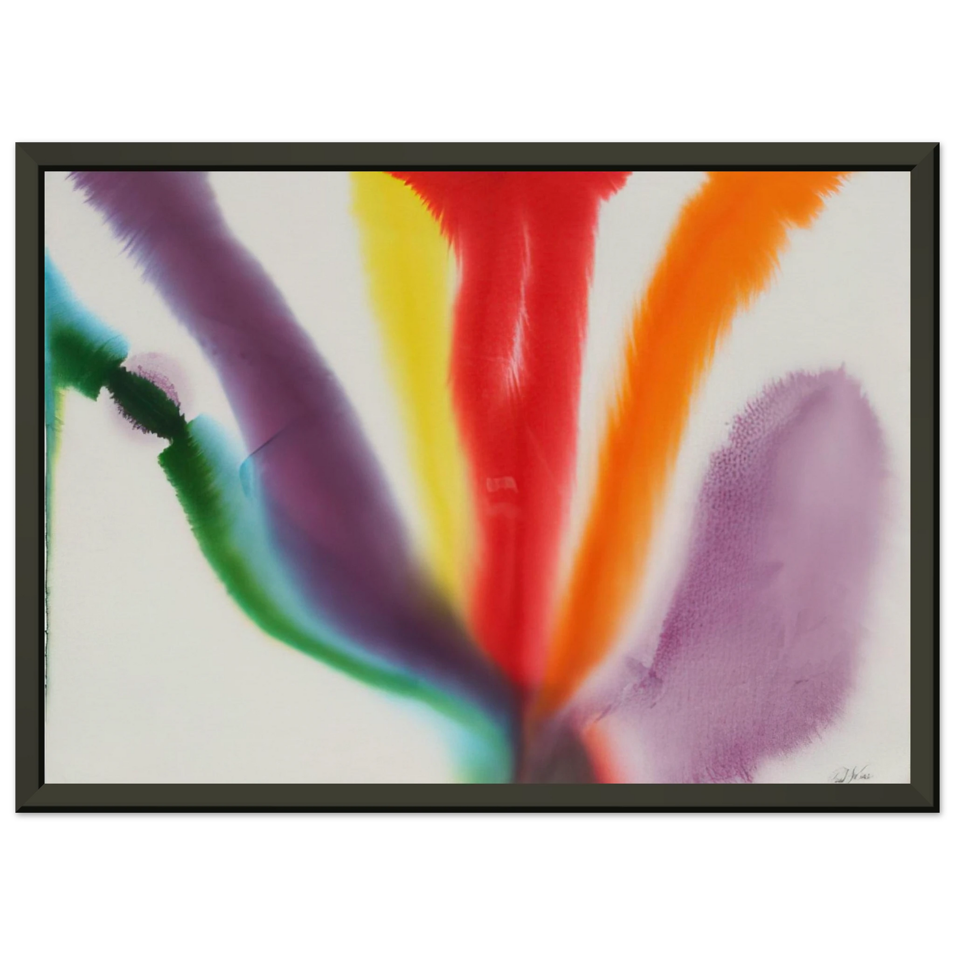 Paul Jenkins  Phenomena Compass Bearing  1979 Framed Art Print  - Aluminum Frame - 60x80 cm / 24x32 inches