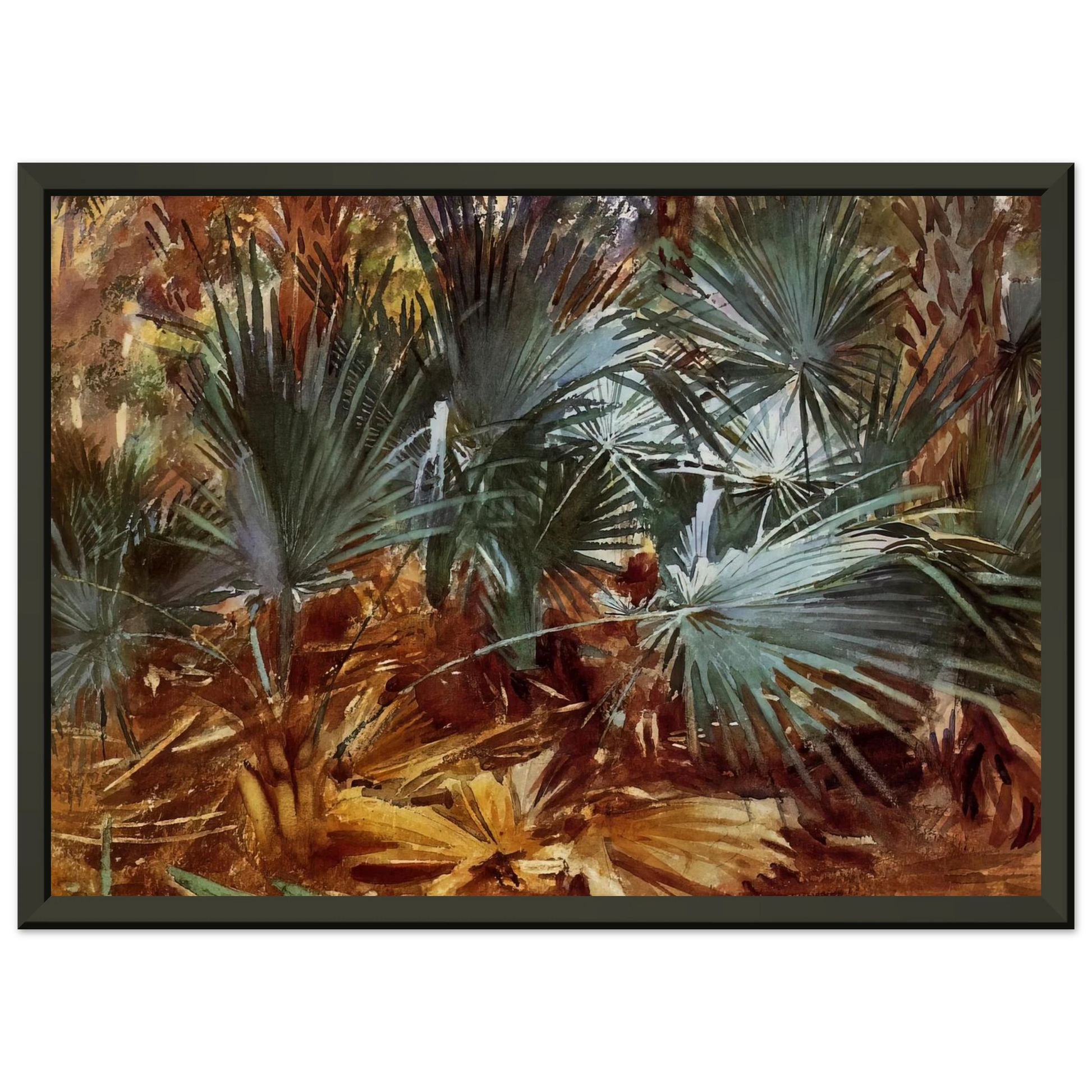 John Singer Sargent  Palmettos Framed Art Print  - Aluminum Frame - 60x80 cm / 24x32 inches