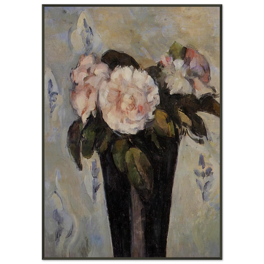 Paul Cezanne  Dark Blue Vase Framed Art Print  - Aluminum Frame - 21x29.7 cm / 8x12"