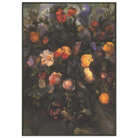 Paul Cezanne  Vase of Flowers Framed Art Print  - Aluminum Frame - 21x29.7 cm / 8x12"