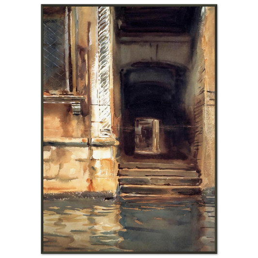 John Singer Sargent  Venetian Doorway Framed Art Print  - Aluminum Frame - 21x29.7 cm / 8x12"