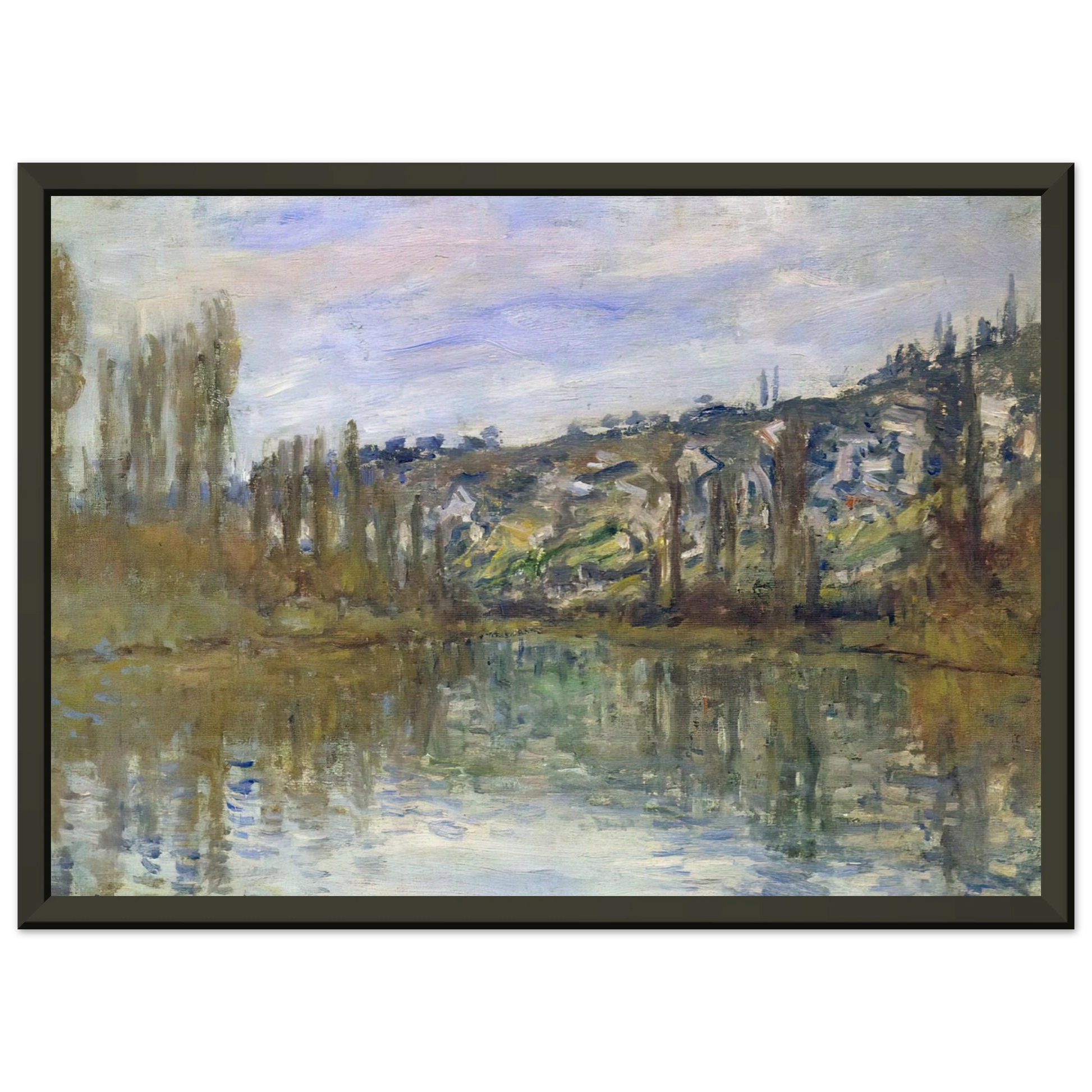 claude monet  The Seine near Vetheuil Framed Art Print  - Aluminum Frame - 70x100 cm / 28x40 inches