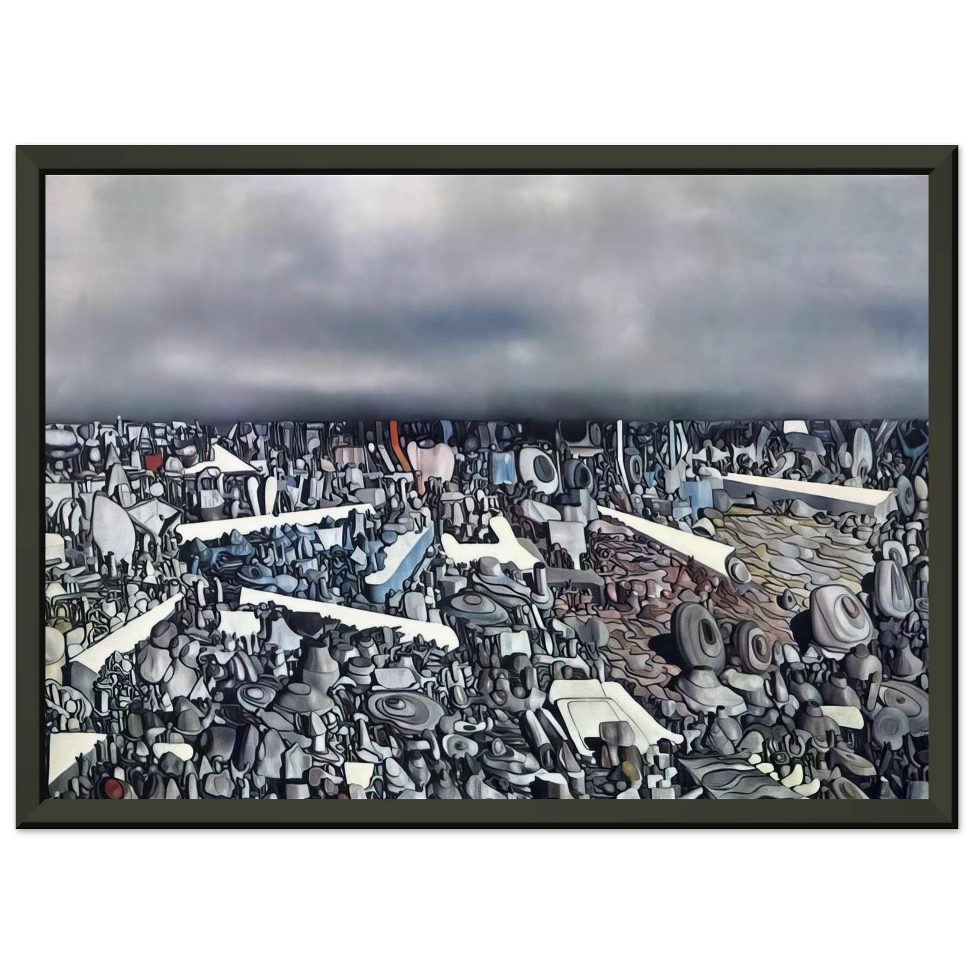 Yves Tanguy  Multiplication of the Arcs Framed Art Print  - Aluminum Frame - 60x80 cm / 24x32 inches