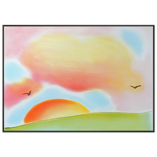 Peter Max  FREEDOM 1980 Framed Art Print  - Aluminum Frame - 21x29.7 cm / 8x12"
