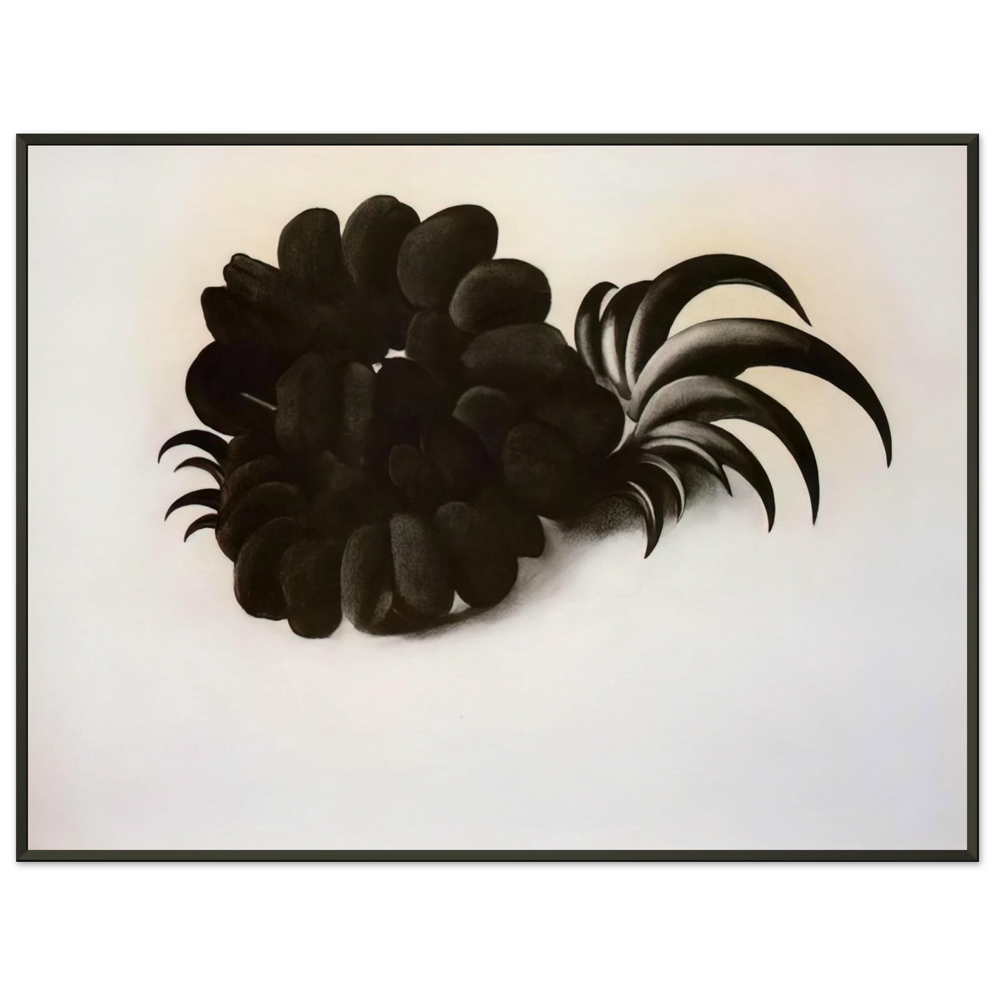 Georgia OKeeffe  Eagle Claw and Bean Necklace Framed Art Print  - Aluminum Frame - 60x80 cm / 24x32 inches