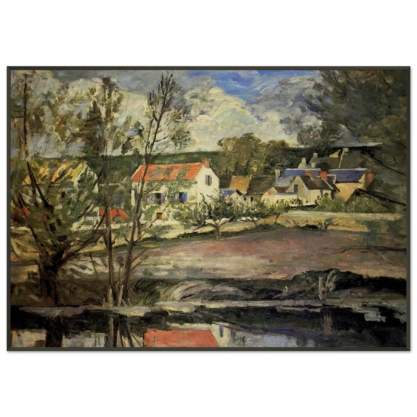 Paul Cezanne  In the Oise Valley Framed Art Print  - Aluminum Frame - 21x29.7 cm / 8x12"