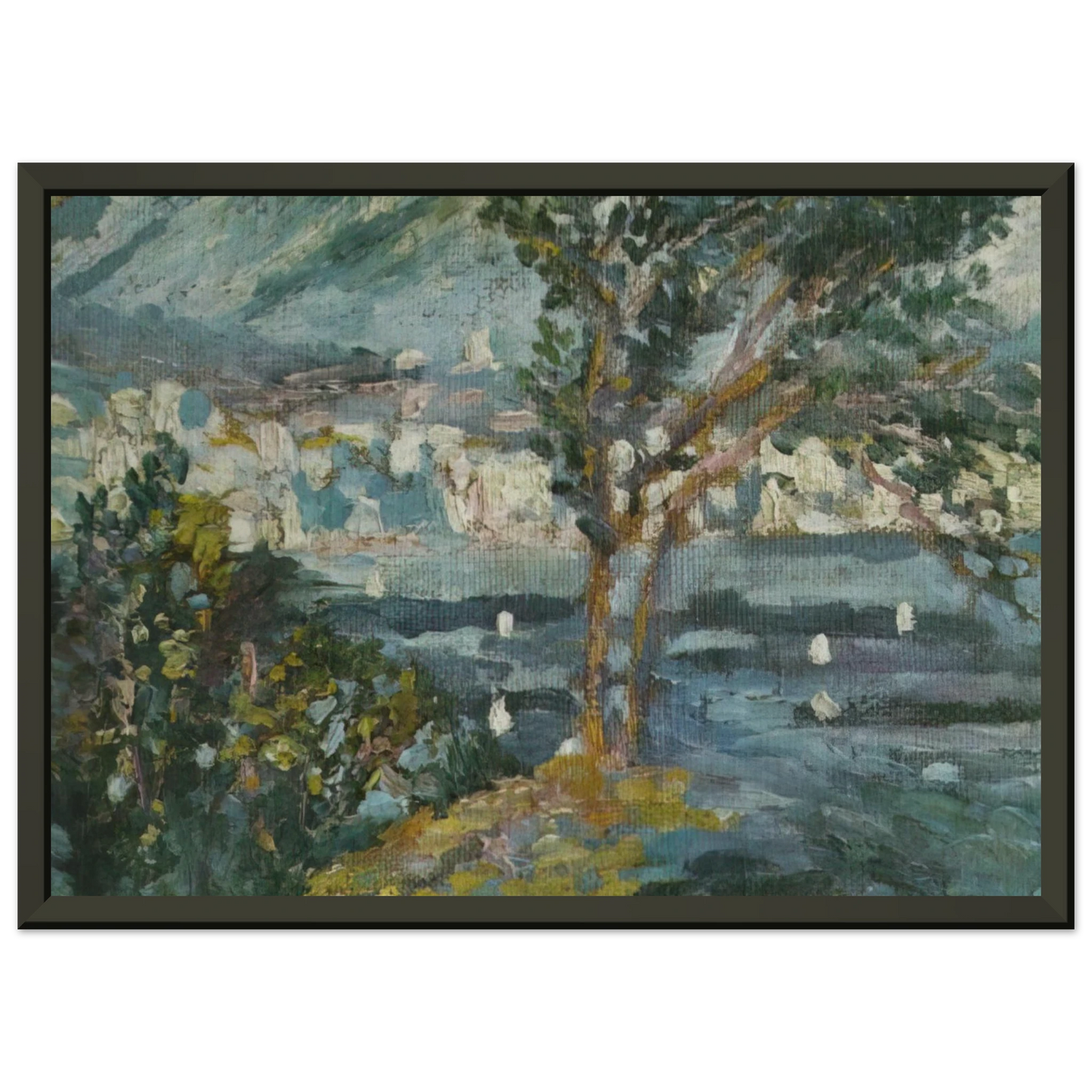 Salvador Dali  LANDSCAPE CADAQUES 1920 Framed Art Print  - Aluminum Frame - 40x50 cm / 16x20 inches