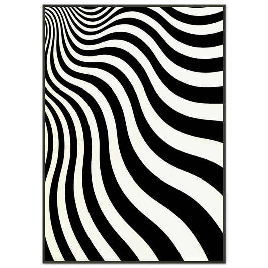 Bridget Riley  INTAKE 1964 Framed Art Print  - Aluminum Frame - 21x29.7 cm / 8x12"