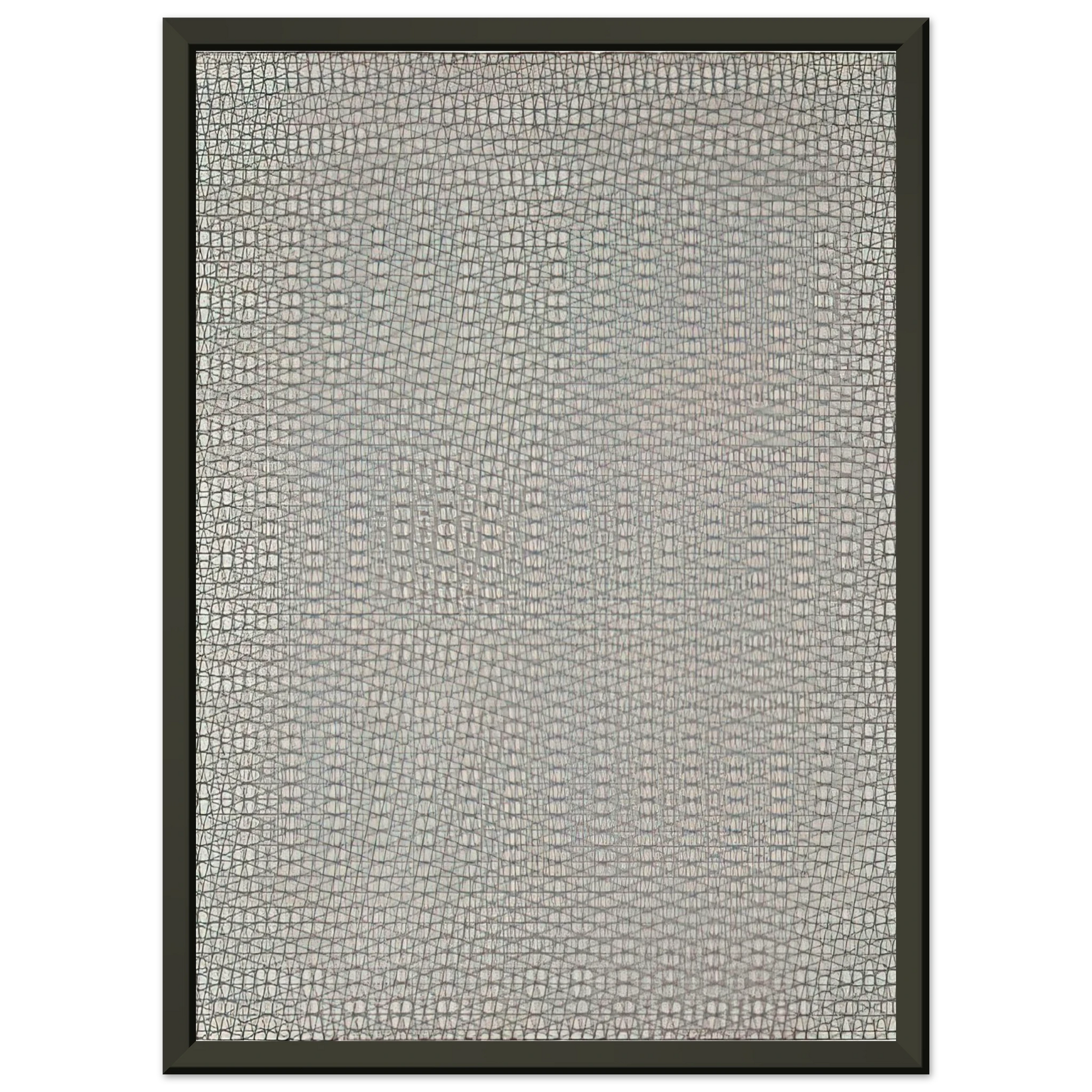 Francois Morellet  3 grillages superposes 0 15 15  1959 Framed Art Print  - Aluminum Frame - 60x80 cm / 24x32 inches