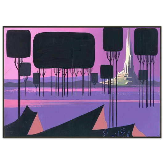 Eyvind Earle  Sleeping Beauty Framed Art Print  - Aluminum Frame - 21x29.7 cm / 8x12"