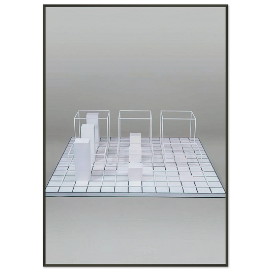 Sol LeWitt  Serial Project Set B Framed Art Print  - Aluminum Frame - 21x29.7 cm / 8x12"