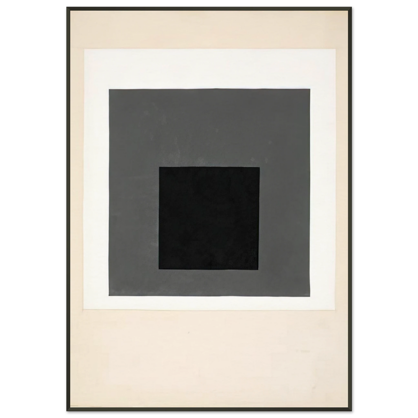Josef Albers  STUDY FOR A HOMAGE TO THE SQUARE 1949 Framed Art Print  - Aluminum Frame - 21x29.7 cm / 8x12"