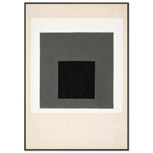 Josef Albers  STUDY FOR A HOMAGE TO THE SQUARE 1949 Framed Art Print  - Aluminum Frame - 21x29.7 cm / 8x12"