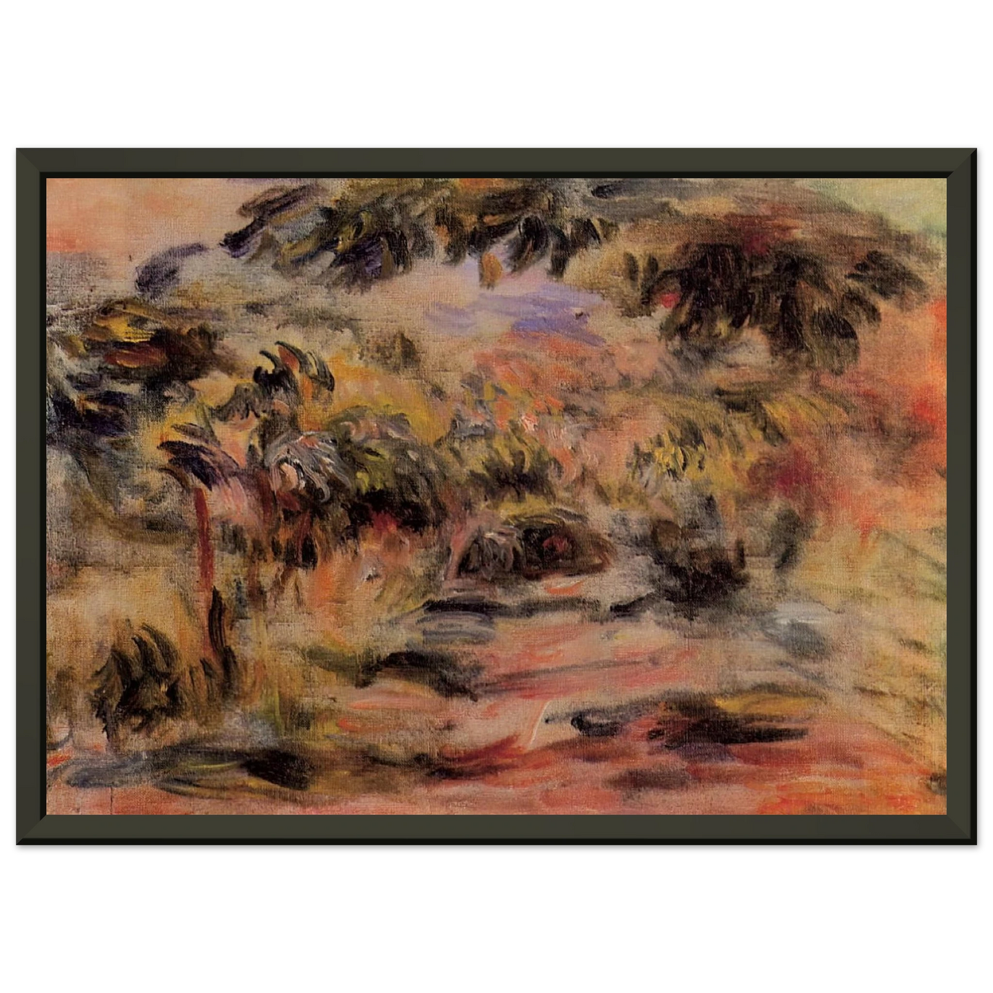 PierreAuguste Renoir  The Footpath Framed Art Print  - Aluminum Frame - 70x100 cm / 28x40 inches