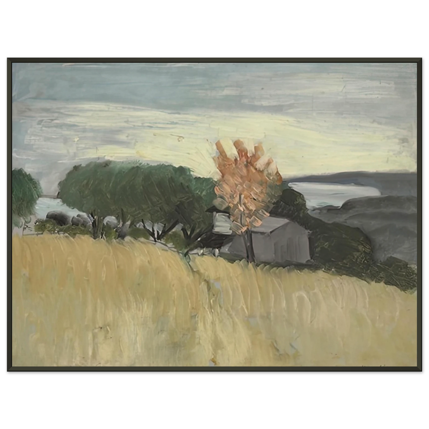 Henri Matisse  CHAMPS DE BLE A CAGNES 1918 Framed Art Print  - Aluminum Frame - 60x80 cm / 24x32 inches