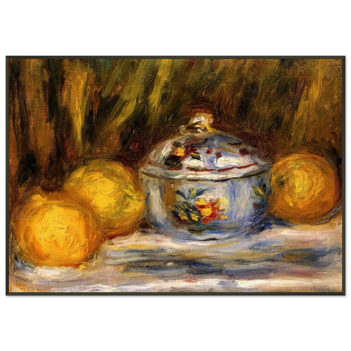 PierreAuguste Renoir  Sugar Bowl and Lemons Framed Art Print  - Aluminum Frame - 21x29.7 cm / 8x12"